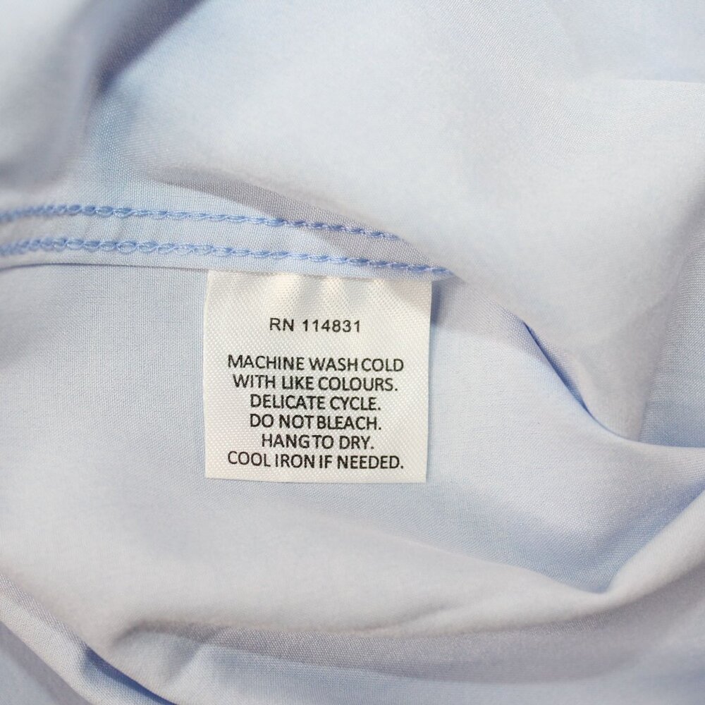 Society Of Threads Mens XL Slim Fit Stretch Blue Paisley Dress Shirt - Picture 14 of 14